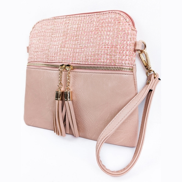 NWT Jen & Co. Tara Arrowhead Crossbody, Pink - Picture 5 of 6